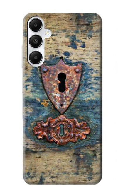 W3955 Vintage Keyhole Weather Door Hülle Schutzhülle Taschen und Leder Flip für Samsung Galaxy A05s