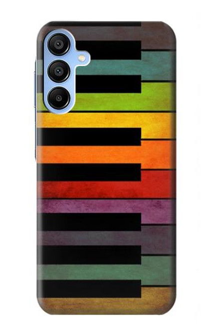 W3451 Colorful Piano Hülle Schutzhülle Taschen und Leder Flip für Samsung Galaxy A15 5G