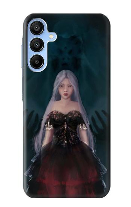 W3847 Lilith Devil Bride Gothic Girl Skull Grim Reaper Hülle Schutzhülle Taschen und Leder Flip für Samsung Galaxy A15 5G