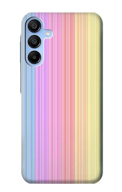 W3849 Colorful Vertical Colors Hülle Schutzhülle Taschen und Leder Flip für Samsung Galaxy A15 5G