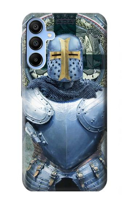 W3864 Medieval Templar Heavy Armor Knight Hülle Schutzhülle Taschen und Leder Flip für Samsung Galaxy A15 5G