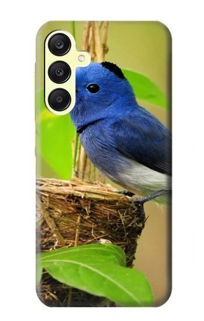 W3839 Bluebird of Happiness Blue Bird Hülle Schutzhülle Taschen und Leder Flip für Samsung Galaxy A25 5G