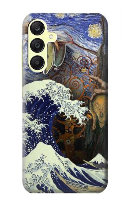 W3851 World of Art Van Gogh Hokusai Da Vinci Hülle Schutzhülle Taschen und Leder Flip für Samsung Galaxy A25 5G