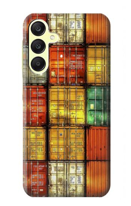 W3861 Colorful Container Block Hülle Schutzhülle Taschen und Leder Flip für Samsung Galaxy A25 5G