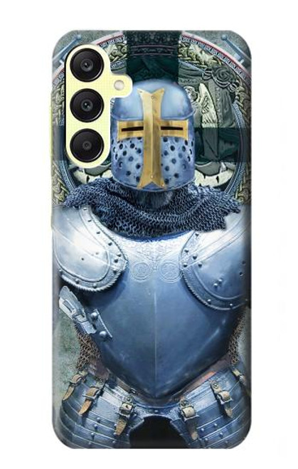 W3864 Medieval Templar Heavy Armor Knight Hülle Schutzhülle Taschen und Leder Flip für Samsung Galaxy A25 5G