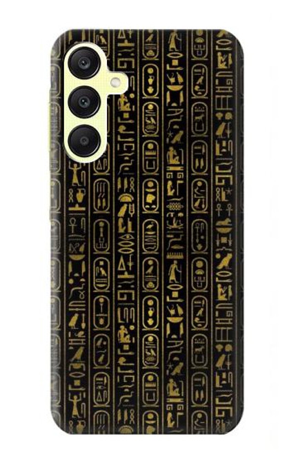W3869 Ancient Egyptian Hieroglyphic Hülle Schutzhülle Taschen und Leder Flip für Samsung Galaxy A25 5G