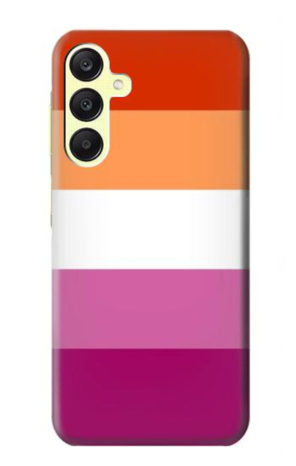 W3887 Lesbian Pride Flag Hülle Schutzhülle Taschen und Leder Flip für Samsung Galaxy A25 5G