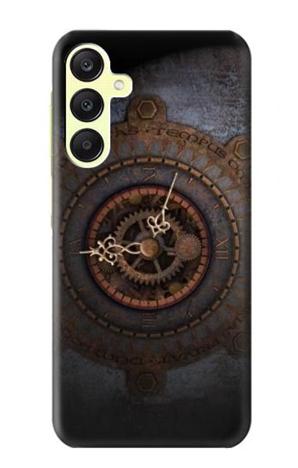 W3908 Vintage Clock Hülle Schutzhülle Taschen und Leder Flip für Samsung Galaxy A25 5G