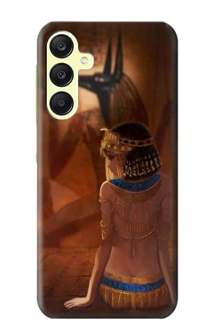 W3919 Egyptian Queen Cleopatra Anubis Hülle Schutzhülle Taschen und Leder Flip für Samsung Galaxy A25 5G