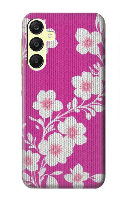 W3924 Cherry Blossom Pink Background Hülle Schutzhülle Taschen und Leder Flip für Samsung Galaxy A25 5G
