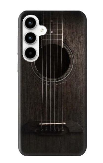 W3834 Old Woods Black Guitar Hülle Schutzhülle Taschen und Leder Flip für Samsung Galaxy A35 5G