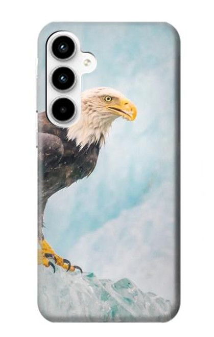 W3843 Bald Eagle On Ice Hülle Schutzhülle Taschen und Leder Flip für Samsung Galaxy A35 5G