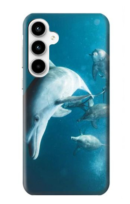 W3878 Dolphin Hülle Schutzhülle Taschen und Leder Flip für Samsung Galaxy A35 5G