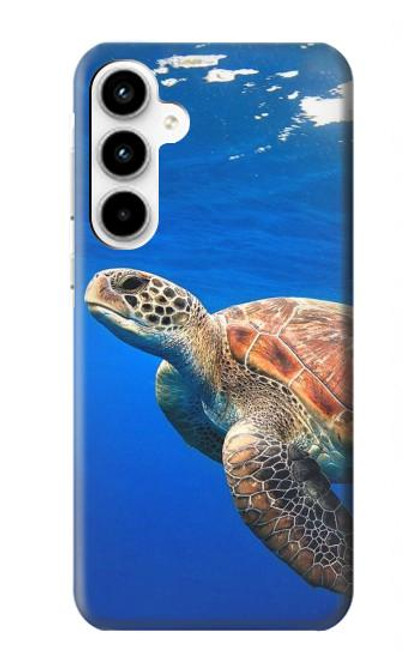 W3898 Sea Turtle Hülle Schutzhülle Taschen und Leder Flip für Samsung Galaxy A35 5G