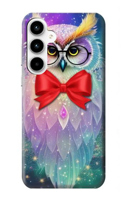 W3934 Fantasy Nerd Owl Hülle Schutzhülle Taschen und Leder Flip für Samsung Galaxy A35 5G