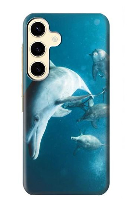 W3878 Dolphin Hülle Schutzhülle Taschen und Leder Flip für Samsung Galaxy S24