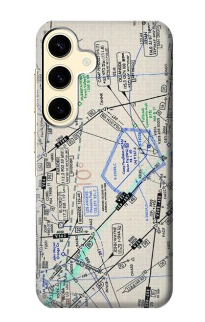 W3882 Flying Enroute Chart Hülle Schutzhülle Taschen und Leder Flip für Samsung Galaxy S24