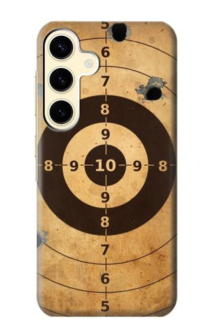 W3894 Paper Gun Shooting Target Hülle Schutzhülle Taschen und Leder Flip für Samsung Galaxy S24