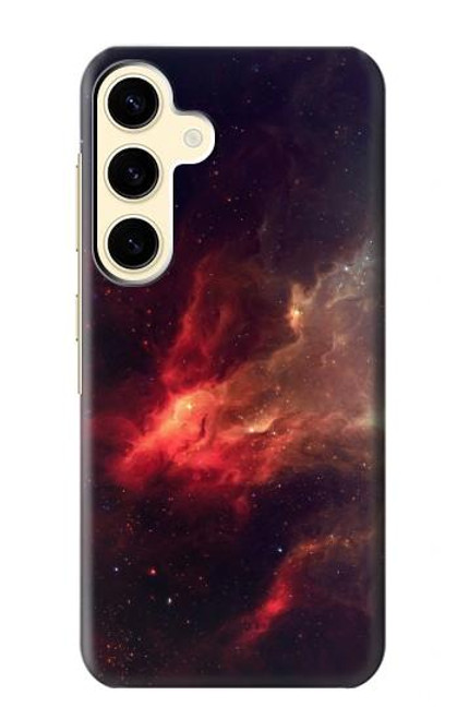 W3897 Red Nebula Space Hülle Schutzhülle Taschen und Leder Flip für Samsung Galaxy S24