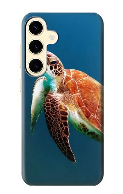 W3899 Sea Turtle Hülle Schutzhülle Taschen und Leder Flip für Samsung Galaxy S24