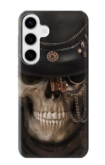 W3852 Steampunk Skull Hülle Schutzhülle Taschen und Leder Flip für Samsung Galaxy S24 Plus