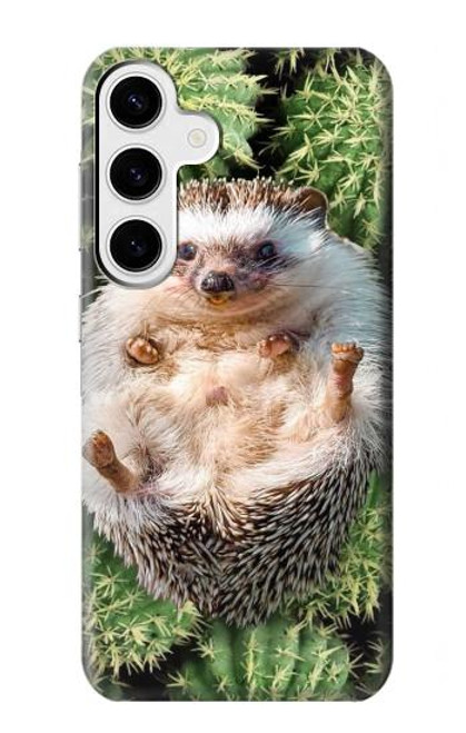 W3863 Pygmy Hedgehog Dwarf Hedgehog Paint Hülle Schutzhülle Taschen und Leder Flip für Samsung Galaxy S24 Plus