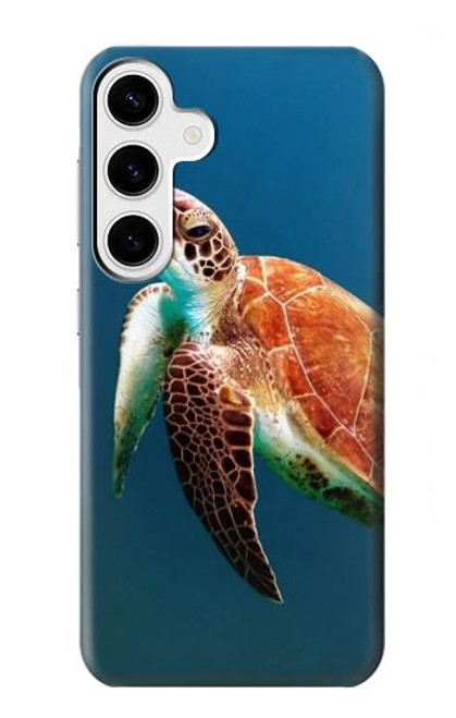 W3899 Sea Turtle Hülle Schutzhülle Taschen und Leder Flip für Samsung Galaxy S24 Plus