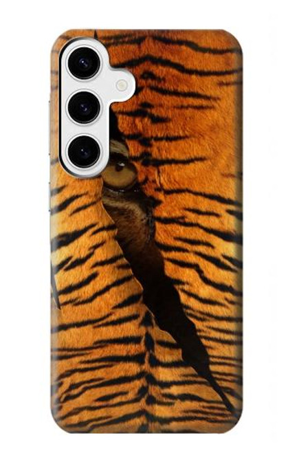 W3951 Tiger Eye Tear Marks Hülle Schutzhülle Taschen und Leder Flip für Samsung Galaxy S24 Plus