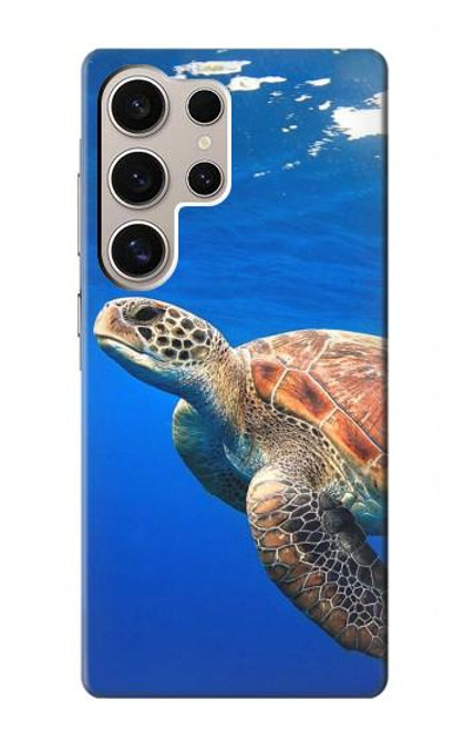 W3898 Sea Turtle Hülle Schutzhülle Taschen und Leder Flip für Samsung Galaxy S24 Ultra