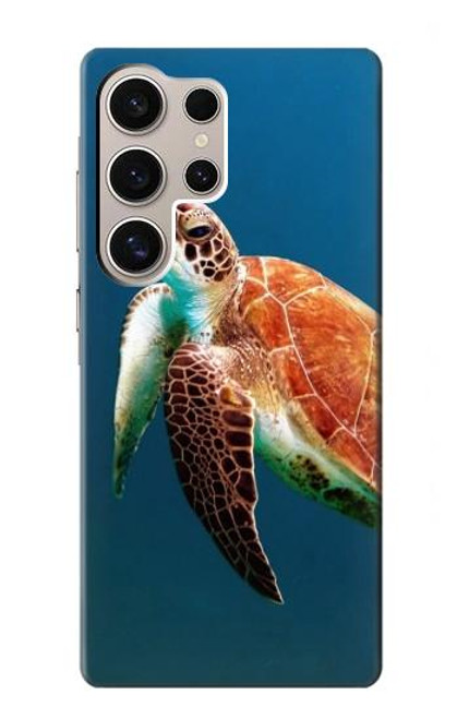 W3899 Sea Turtle Hülle Schutzhülle Taschen und Leder Flip für Samsung Galaxy S24 Ultra