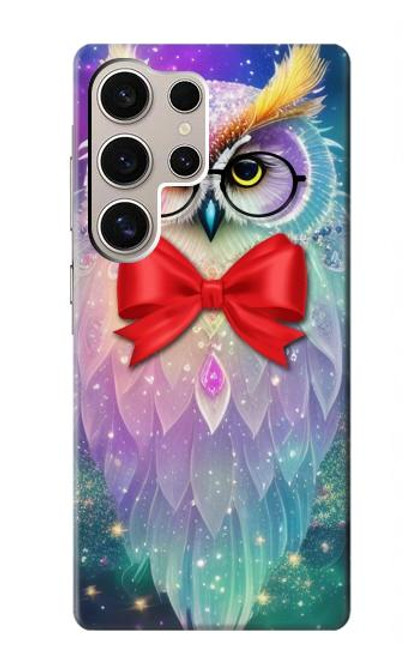 W3934 Fantasy Nerd Owl Hülle Schutzhülle Taschen und Leder Flip für Samsung Galaxy S24 Ultra