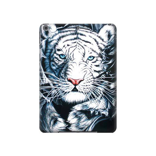 W0265 White Tiger Tablet Hülle Schutzhülle Taschen für iPad 10.2 (2021,2020,2019), iPad 9 8 7