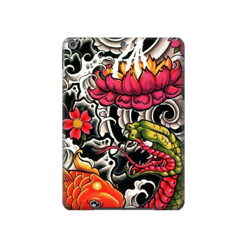 W0605 Yakuza Tattoo Tablet Hülle Schutzhülle Taschen für iPad 10.2 (2021,2020,2019), iPad 9 8 7