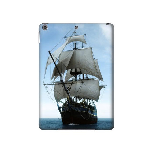 W1096 Sailing Ship in an Ocean Tablet Hülle Schutzhülle Taschen für iPad 10.2 (2021,2020,2019), iPad 9 8 7