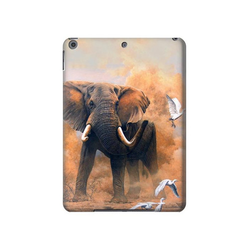 W1292 Dusty Elephant Egrets Tablet Hülle Schutzhülle Taschen für iPad 10.2 (2021,2020,2019), iPad 9 8 7