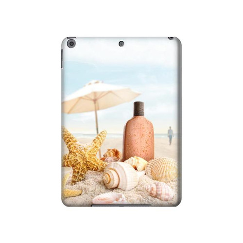 W1425 Seashells on The Beach Tablet Hülle Schutzhülle Taschen für iPad 10.2 (2021,2020,2019), iPad 9 8 7