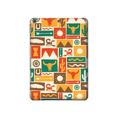 W1873 Western Pattern Tablet Hülle Schutzhülle Taschen für iPad 10.2 (2021,2020,2019), iPad 9 8 7