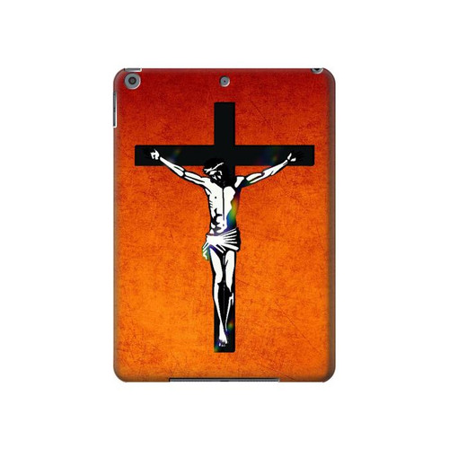 W2421 Jesus Christ On The Cross Tablet Hülle Schutzhülle Taschen für iPad 10.2 (2021,2020,2019), iPad 9 8 7