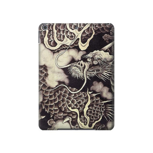 W2719 Japan Painting Dragon Tablet Hülle Schutzhülle Taschen für iPad 10.2 (2021,2020,2019), iPad 9 8 7