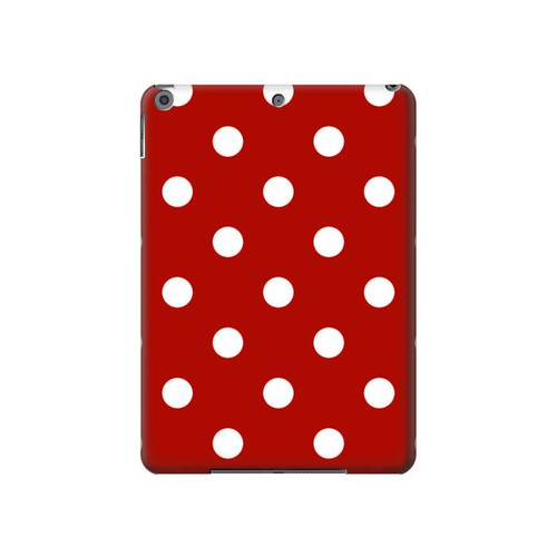 W2951 Red Polka Dots Tablet Hülle Schutzhülle Taschen für iPad 10.2 (2021,2020,2019), iPad 9 8 7