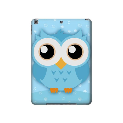 W3029 Cute Blue Owl Tablet Hülle Schutzhülle Taschen für iPad 10.2 (2021,2020,2019), iPad 9 8 7