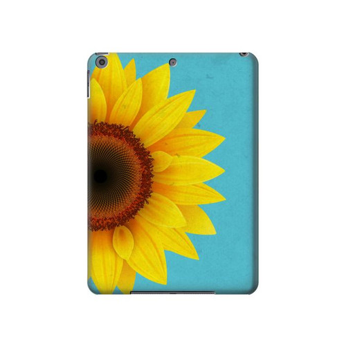 W3039 Vintage Sunflower Blue Tablet Hülle Schutzhülle Taschen für iPad 10.2 (2021,2020,2019), iPad 9 8 7