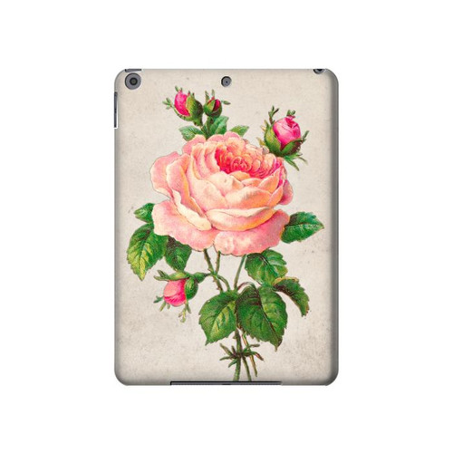 W3079 Vintage Pink Rose Tablet Hülle Schutzhülle Taschen für iPad 10.2 (2021,2020,2019), iPad 9 8 7