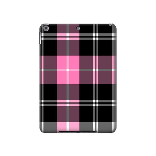 W3091 Pink Plaid Pattern Tablet Hülle Schutzhülle Taschen für iPad 10.2 (2021,2020,2019), iPad 9 8 7