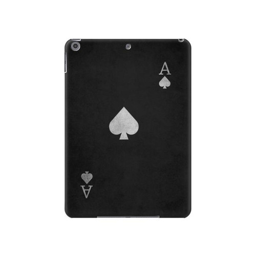 W3152 Black Ace of Spade Tablet Hülle Schutzhülle Taschen für iPad 10.2 (2021,2020,2019), iPad 9 8 7