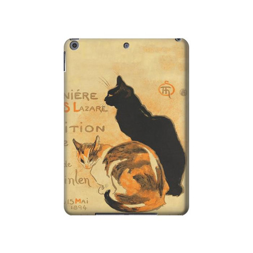 W3229 Vintage Cat Poster Tablet Hülle Schutzhülle Taschen für iPad 10.2 (2021,2020,2019), iPad 9 8 7
