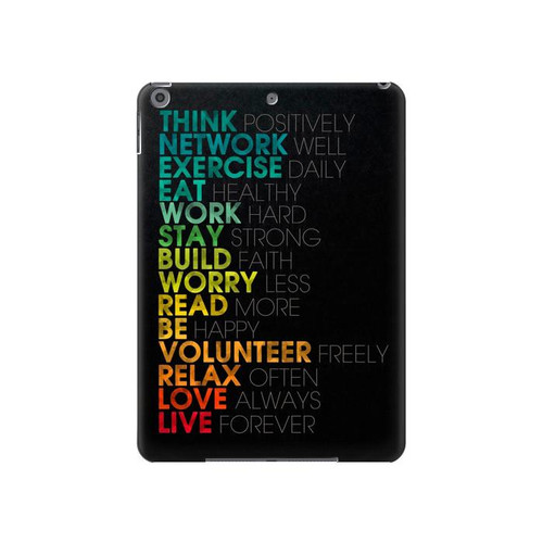 W3523 Think Positive Words Quotes Tablet Hülle Schutzhülle Taschen für iPad 10.2 (2021,2020,2019), iPad 9 8 7