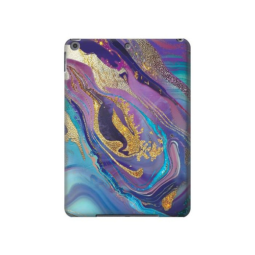 W3676 Colorful Abstract Marble Stone Tablet Hülle Schutzhülle Taschen für iPad 10.2 (2021,2020,2019), iPad 9 8 7