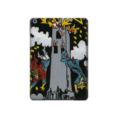 W3745 Tarot Card The Tower Tablet Hülle Schutzhülle Taschen für iPad 10.2 (2021,2020,2019), iPad 9 8 7