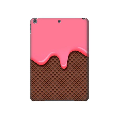 W3754 Strawberry Ice Cream Cone Tablet Hülle Schutzhülle Taschen für iPad 10.2 (2021,2020,2019), iPad 9 8 7